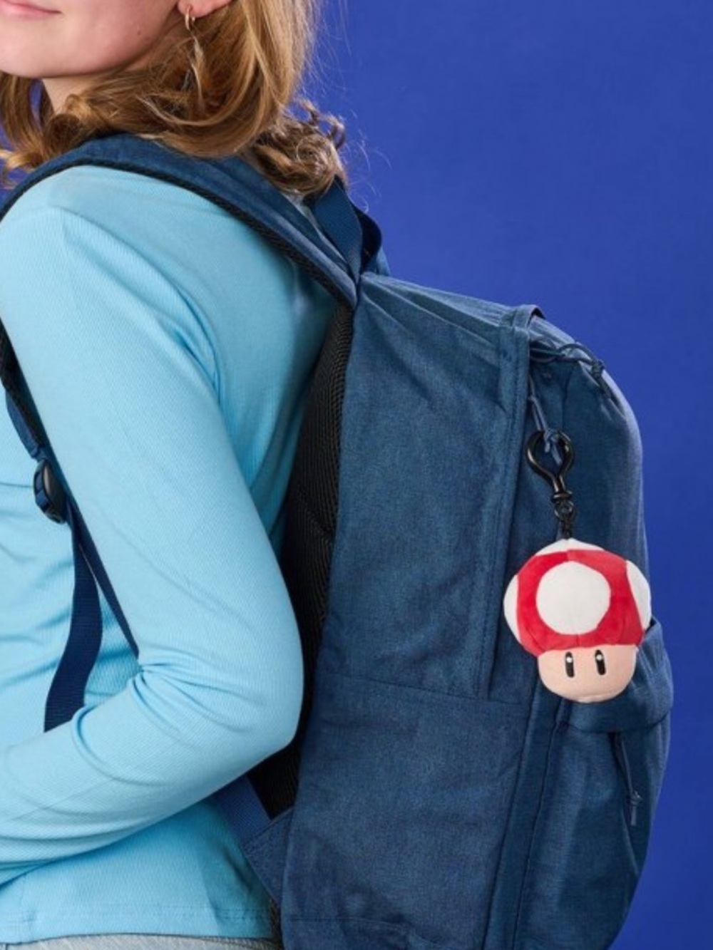 Club Mocchi Mocchi Super Mario Nintendo TOMY Mushroom Plush Clip-On Bag Charm